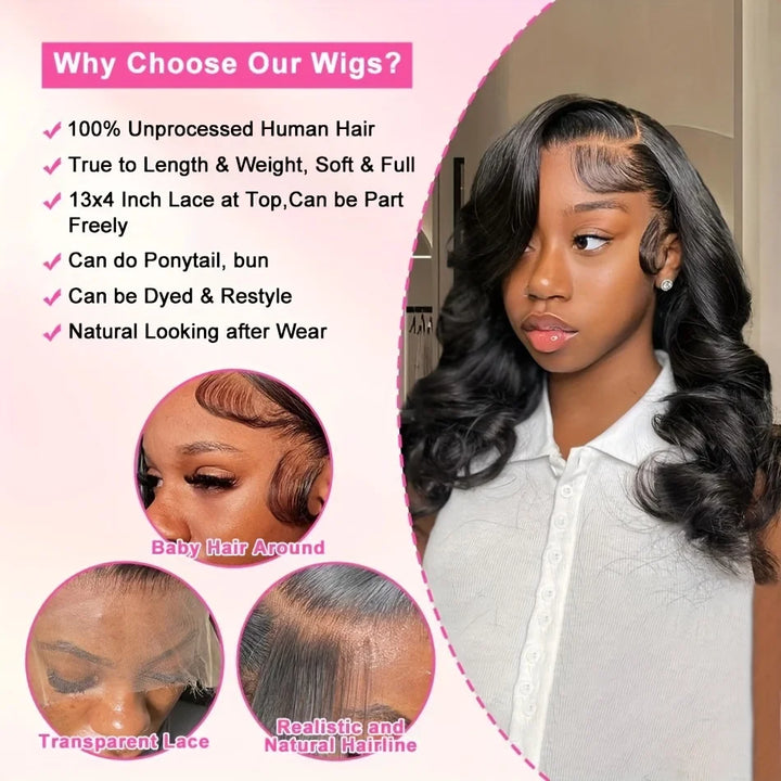 Peruca de cabelo humano, 13x4, renda frontal, ondulado, brasileira densidade 200, fechamento de renda 4x4